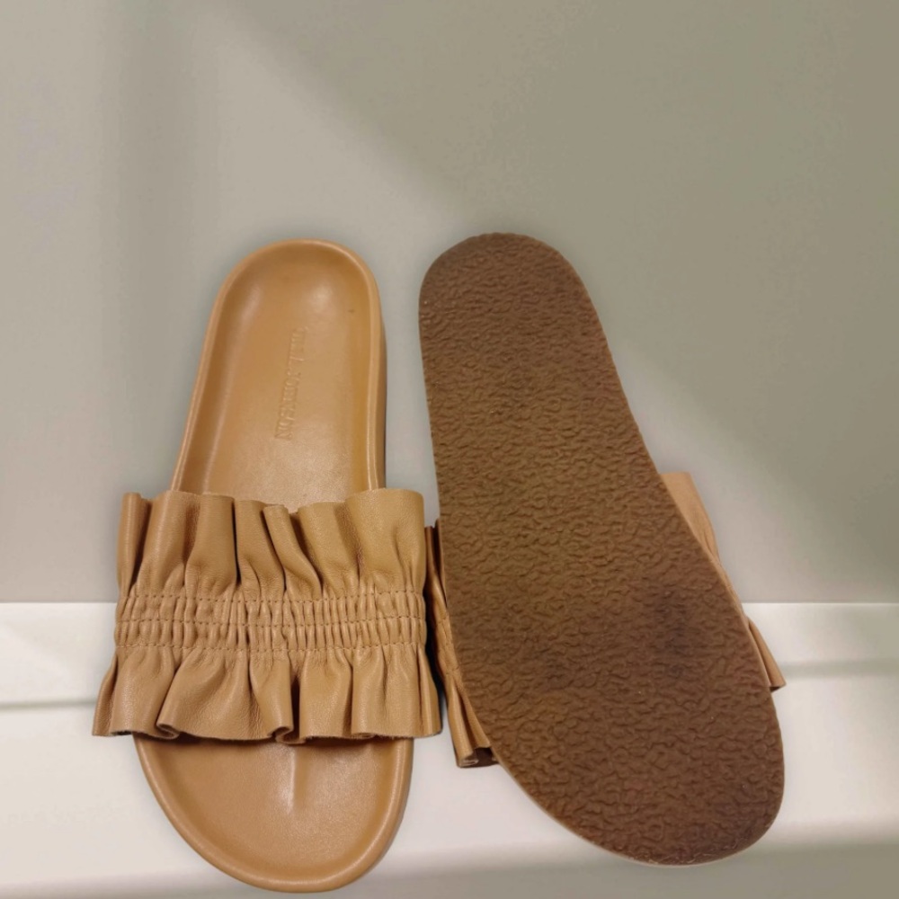 Ulla Johnson Tan Ruffle Sandals - Picture 3 of 3